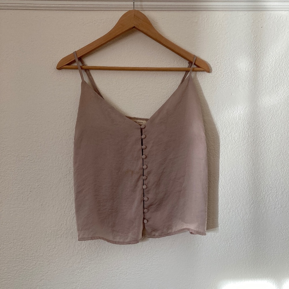Mind Code Button Front Camisole